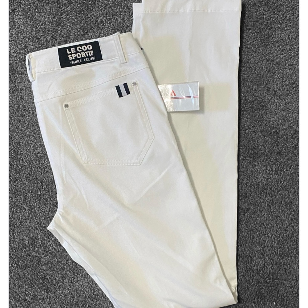 Le Coq Sportif NWT White Golf Pants breathable Slim Fit Athletic Women’s Size 9